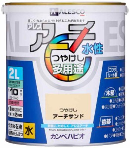 カンペハピオ ペンキ  水性 つやけし 水性 日本製 アレスアーチ (2L, アーチサンド)