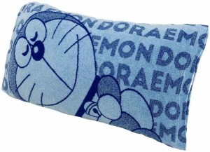 モリピロ ドラえもん 枕カバー ブルー 43cm x 63cm のびのび (フリーサイズ)  キャラクター グッズ 抗菌 防臭 タオル地 洗える クッショ