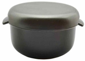 萬古焼 おひつ 陶器 1合 黒マット 丸型 日本製 13716