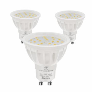 Aiwode GU10 LED電球、GU10口金LEDスポットライト、5.5W(50-60W形相当)、非調光器対応、RA85 広角120度 、高輝度600LM GU10 LEDハロゲン