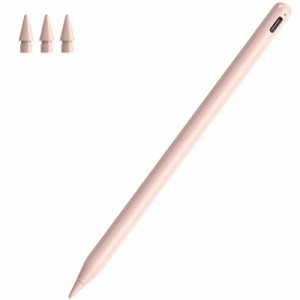 【2023年新登場 ワイヤレス/Type-C急速充電】Ciscle タッチペン iPad スタイラスペン アップルペンシル iPadペン (ピンク)
