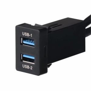 トヨタ車系用 TOYOTA用 USB3.0入力ポート オーディオ中継 オーディオパーツ 2*AUDIOポート USB3.0延長パネル スイッチホール用 ダッシュ