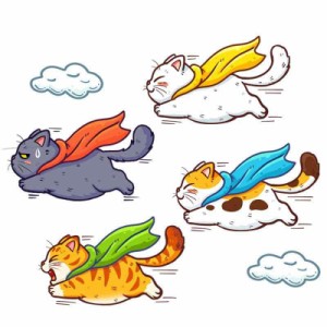 カーステッカー ペットの猫猫 イラスト 防水仕様 車用デカールウィンドウステッカー 面白ステッカー キズ隠し 凹み隠しに 車のバンパー 