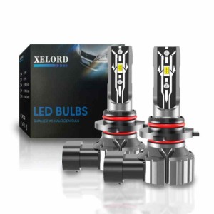 XELORD H4 Hi/Lo LEDヘッドライト 車用 新車検対応 LEDチップ搭載 (HB3/9005 2個入)