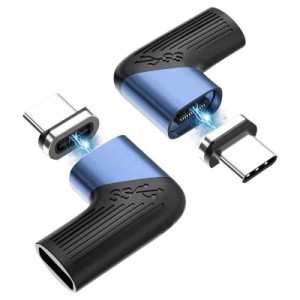 HYDOOD USB-C 変換アダプタ マグネット TYPE-C 【 USB3.1 40Gbps PD100W 4K/60Hz】 24ピン USB C 変換アダプター タイプC Thunderbot3 急