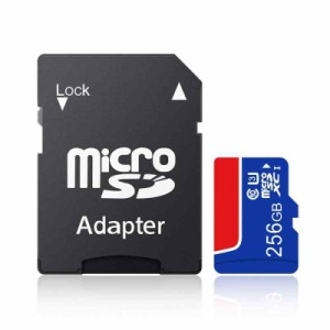 NNBMNB マイクロSDカード 256GB クラス10 U3 microSDカード 4Kビデオ/スマホ/ラップトップ/タブレット用メモリーカード（赤青 256GB）