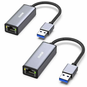 BENFEI USB - イーサネット アダプター、USB 3.0-10/100/1000 ギガビット イーサネット LAN ネットワーク アダプター MacBook、Surface P