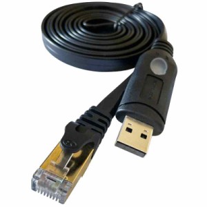 DSD TECH SH-RJ45E ルータースイッチ用のCH340Cチップを備えたUSB-コンソールケーブル1.8M / 5.9FT