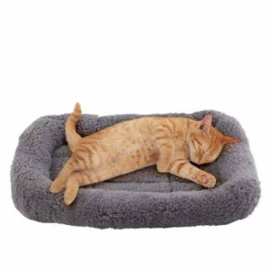 Enjoying ペットマット 防寒 猫ベッド 犬 暖房器具 室内用 ペット用 (グレーS/加熱なし)