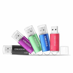 USBメモリ 32GB 5個セット ENUODA USB 32GB セット USBメモリー32ギガ USB2.0 メモリースティック フラッシュメモリ データ送信 バックア