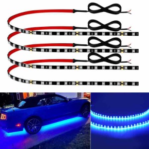 車内用 LEDテープライト接続可能 60CM フットライト足下照明 バイク テールランプゴルフカートボート ledテープライト車用 高輝度 防水 