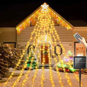 イルミネーションライト 屋外 ソーラー クリスマスイルミネーション クリスマス 飾り ツリー 防水 LED 350球 フェアリー 8モード 3.5Mх9
