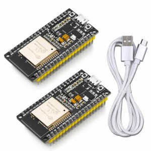 WayinTop ESP32開発ボード Wi-Fi + BLEモジュール ESP-WROOM-32実装済み デュアルコア 技適取得済み 2個入り 専用USBケーブル付き