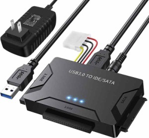 sata-ide usb 変換ケーブル 2.5 3.5インチ HDD SSD IDE SATA USB 変換アダプター 光学ドライブ対応 最大6TB USB3.0 5Gbps高速転送 電源ア