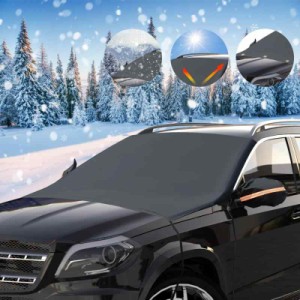 ShinePick フロントガラスカバー 車 凍結防止カバー フロントガラス 凍結防止シート 霜よけ 凍結対策 雪対策 強力磁石防風 撥水加工 四季