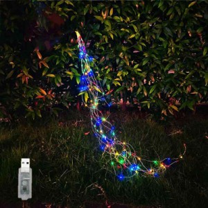 イルミネーションライト LED 星 月 ストリングライト リモコン式 星月クリスマス 飾り ライト 電池式 USB式 138球スターライト ストリン