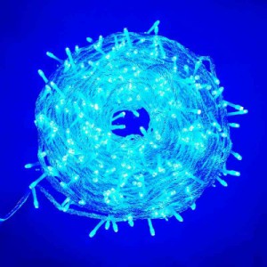 LEDイルミネーションライト 500球 30m クリスマス飾りライト 複数連結可 (ブルー)