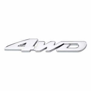 エンブレムステッカー 4WD 汎用 ステッカー 金属製 エンブレム シルバー 両面テープ付 簡単貼り付け 3D 立体スッテカー エンブレム 金属 