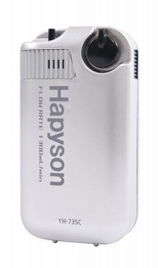 Hapyson(ハピソン) YH-735C-S 乾電池式エアーポンプ メタリックシルバー 約80×40×150mm