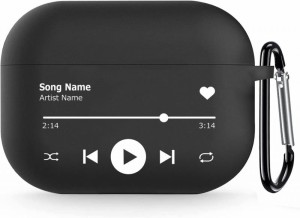 AirPods Pro ケース おしゃれ クリア シンプル ミュージック 音楽 創意 デザイン 透明 エアーポッズ プロ カバー カラビナ付き 2019年10