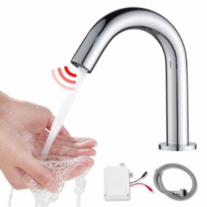 Maynosi 洗面水栓 自動水栓 センサー水栓 洗面用蛇口 洗面台用 自動赤外線検知 電池式（を含まなく） 単水栓 公共の場所で 家庭での使用 