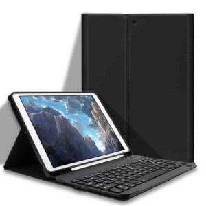 iPad 10.2 キーボード ケース iPad 第9世代 第8世代 第7世代 Bluetooth キーボード付きカバー (iPad 10.2″, ブラック)