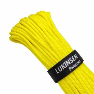 Lukinsen パラコード 9芯 4mm 30m/50m マジックテープ付 パラシュートコード 耐荷重280kg テントロープ ガイロープ キャンプ アウトドア