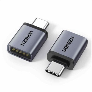  USB Type C 変換アダプター USB3.2 Gen1 高速転送 タイプC 変換 2個セット (ブラック)