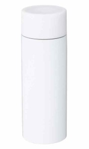 BASIC STANDARD ミニ マグボトル 断熱 保温 保冷 水筒 ホワイト 直径4.5×H13cm 容量 120ml (ポケットに入る 最小サイズ) 2439551