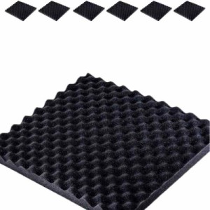 吸音材 防音材 ウレタン スポンジ 大型 50cm幅 黒色 そのまま使えるタイプ (3.5cm厚 6枚セット)