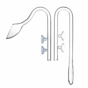 バイオレットグラス 吸水 出水 セット ガラス製 水槽用 (12/16mm ホース用)