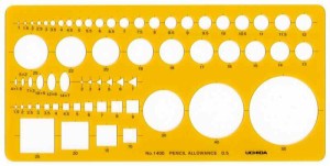 ウチダ テンプレート No.140E 建築士・受験者用定規 012-0014