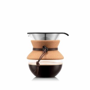 BODUM ボダム POUR OVER プアオーバー ステンレスメッシュフィルター ドリップ式 コーヒーメーカー 500ml コルクカバー付き 品 11592-109