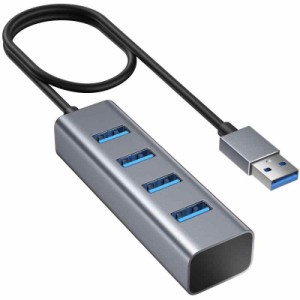 usbハブ 3.0 usbポート 4ポートハブ 2024改良型 usb hub usb 拡張 USB ハブ 60cm ケーブル 5Gbps高速転送 バスパワー 軽量 コンパクト /M