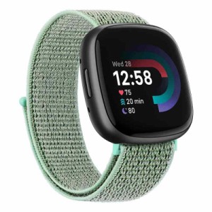 for Fitbit Versa4 / Fitbit Versa3 / Fitbit Sense2 / Fitbit Sense バンド 交換ベルト 交換用バンド ソフトナイロンバンド スポーツバ