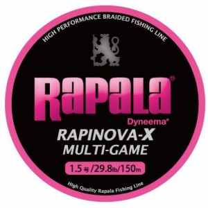 Rapala(ラパラ) PEライン ラピノヴァX マルチゲーム 150m 4本編み RLX150M (ピンク, 1.5号)