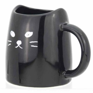 サンアート かわいい食器 「 黒ねこ 」 マグカップ 33 (ブラック)