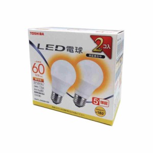 東芝(TOSHIBA) LED電球 E26口金 2P 密閉器具対応 (電球色)