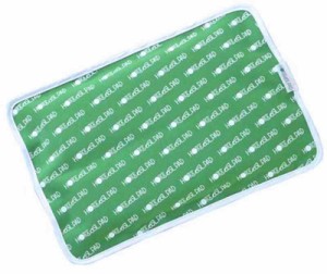 富士商 ホット&クールパッド グリーン Lサイズ (ゴム不使用でニオイ軽減 タイプ), 20×30×2cm