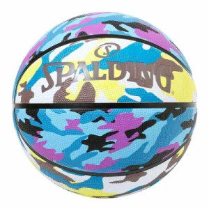 SPALDING(スポルディング) バスケットボール ボール ベーシック 5号 ラバー (マルチカモ ブルー×ブラウン)