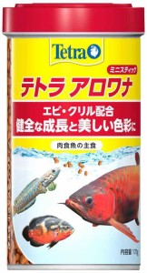 テトラ (Tetra) アロワナミニスティック 170g 肉食魚の主食 エビクリル配合 健全な成長と美しい色彩 浮上性フード 熱帯魚 肉食魚 エサ