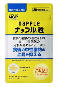 ロート機能性食品 ナップル粒 120粒(約1か月分) 機能性表示食品 持ち運びやすいパウチ サプリ (ダイエット 糖 脂肪) ナップル