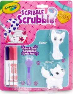 Crayola Scribble Scrubbie、カラー&ウォッシュ猫のおもちゃ 子供用 (キャット(2体))