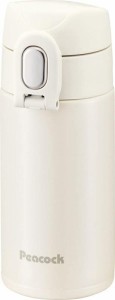 ピーコック魔法瓶工業 水筒 ステンレスボトル ワンタッチマグタイプ AKN (0.2L, パールホワイト)