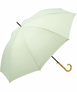 Wpc. 雨傘 ベーシックバンブージャンプアンブレラ ミント 長傘 63cm レディース 晴雨兼用 ジャンプ傘 大きい バンブー 持ち手 シンプル 