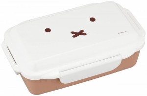 クツワ ミッフィー(miffy) ランチ レディース ミッフィーフェイス (密閉4点留め一段弁当箱)