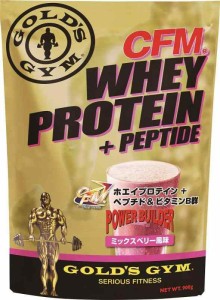 ゴールドジム(GOLDS GYM) CFMホエイプロテイン ミックスベリー風味 900g