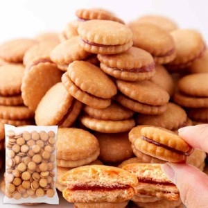 天然生活 いちごジャムサンドクッキー (500g) どっさり 菓子 お徳用 大容量 国内製造 駄菓子 おやつ クッキー