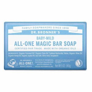 Dr.Bronners(ドクターブロナー) マジックソープバー BA(ベビーマイルド) 無香料 オーガニック固形せっけん