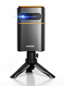 プロジェクター 小型 FATORK 5G 投影？ モバイルプロジェクター 家庭用 200ANSIルーメン 三脚付き 1080Pサポート DLP ホームプロジェクタ